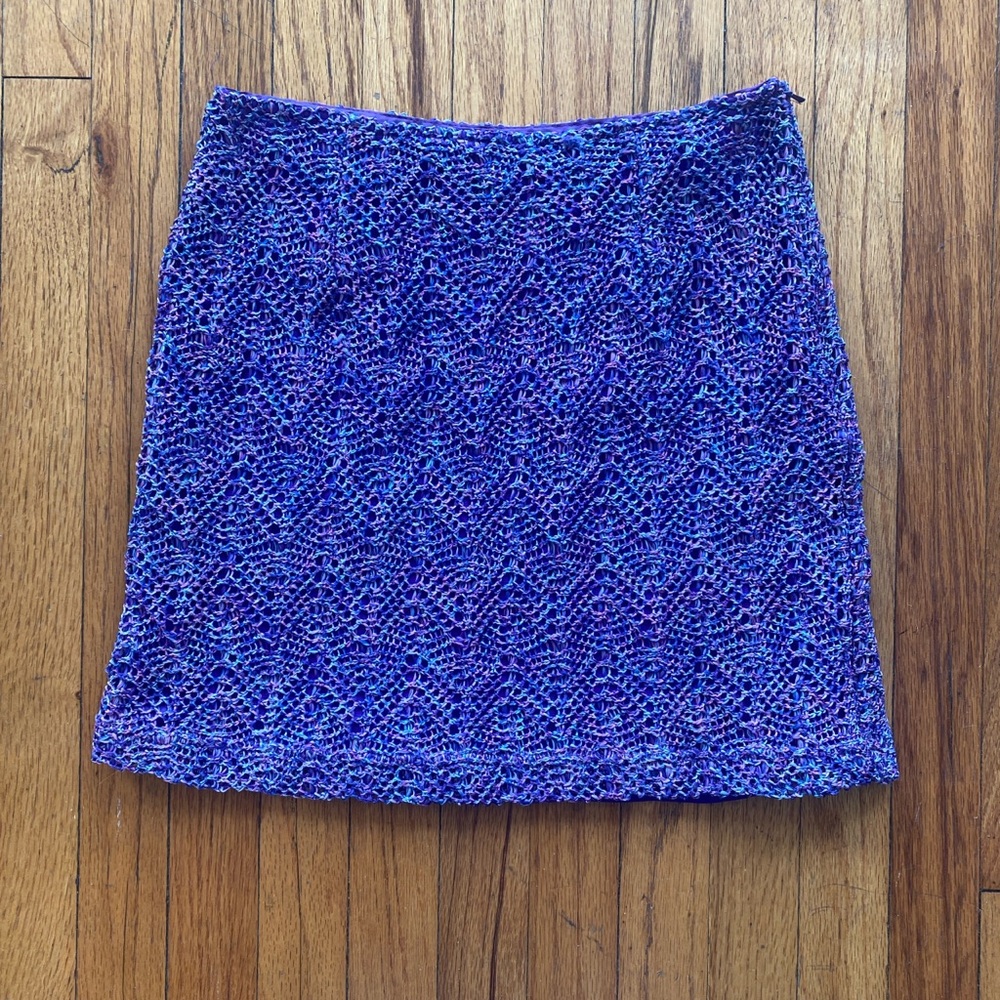 Vintage Express Crochet Mini Skirt